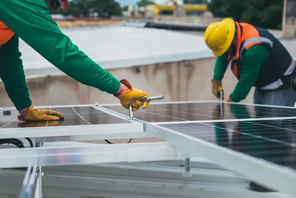 Panneaux photovoltaïques près de Floreffe